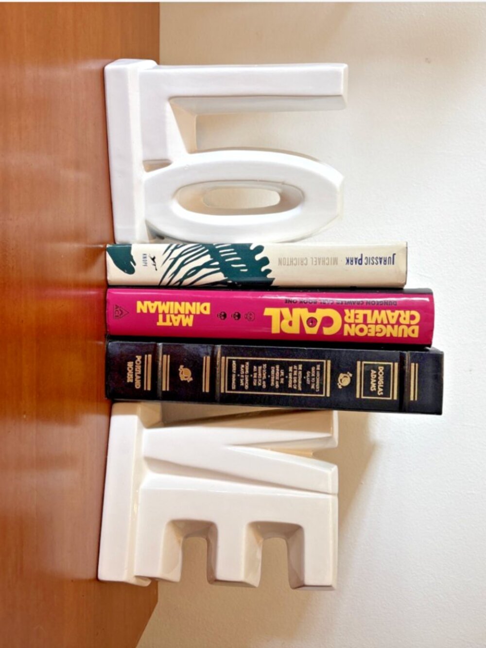White Ceramic Decorative LOVE Bibliophile Bookends 7x5.5” Set Of 2